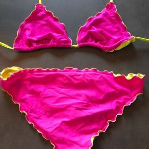 Hot pink bikini set